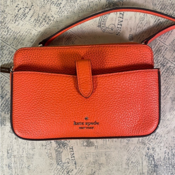 kate spade New York Leila Small Tab Crossbody Bag in Bright Rose - Picture 1 of 13